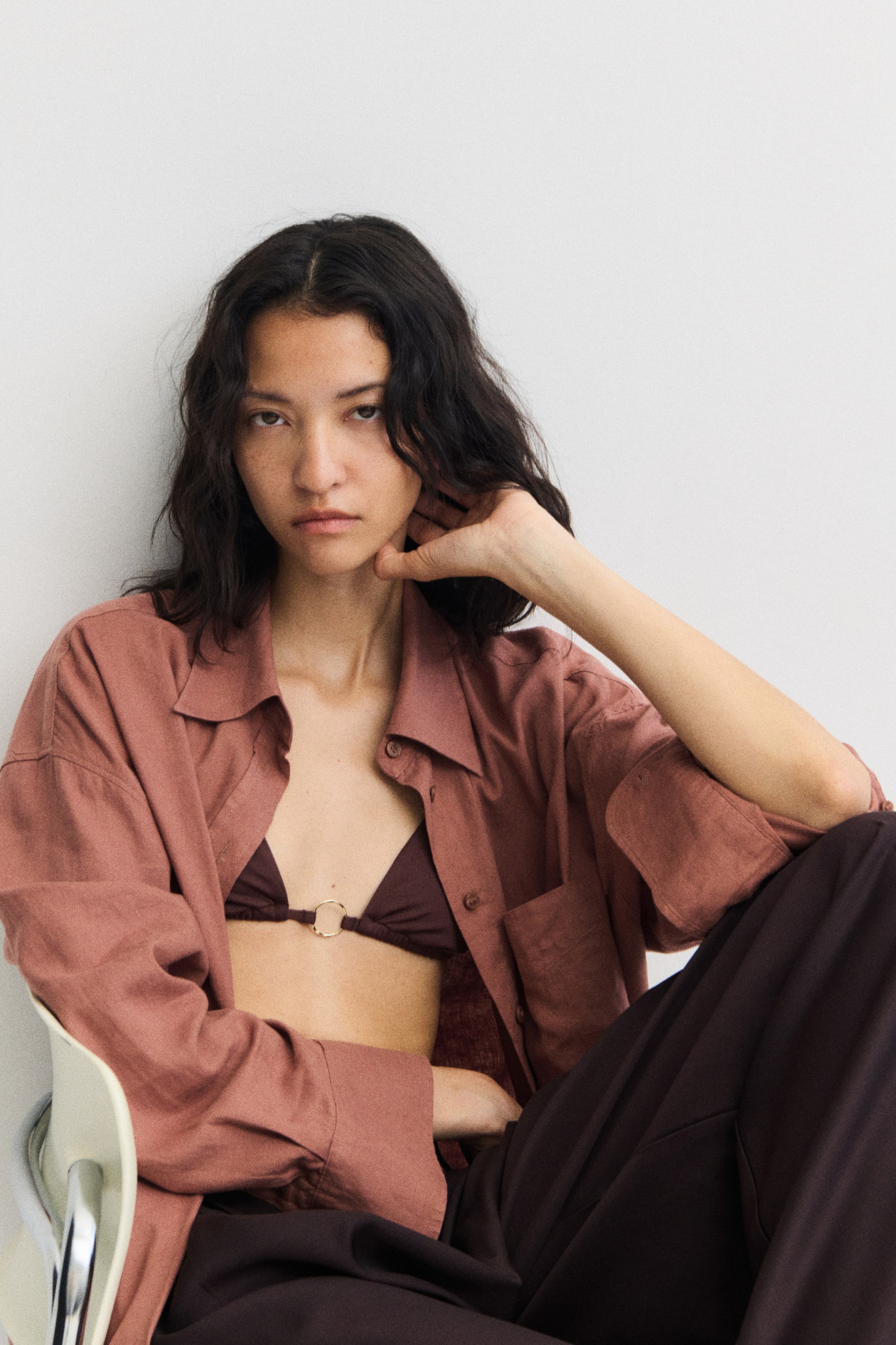 Oversized Linen-Blend Shirt