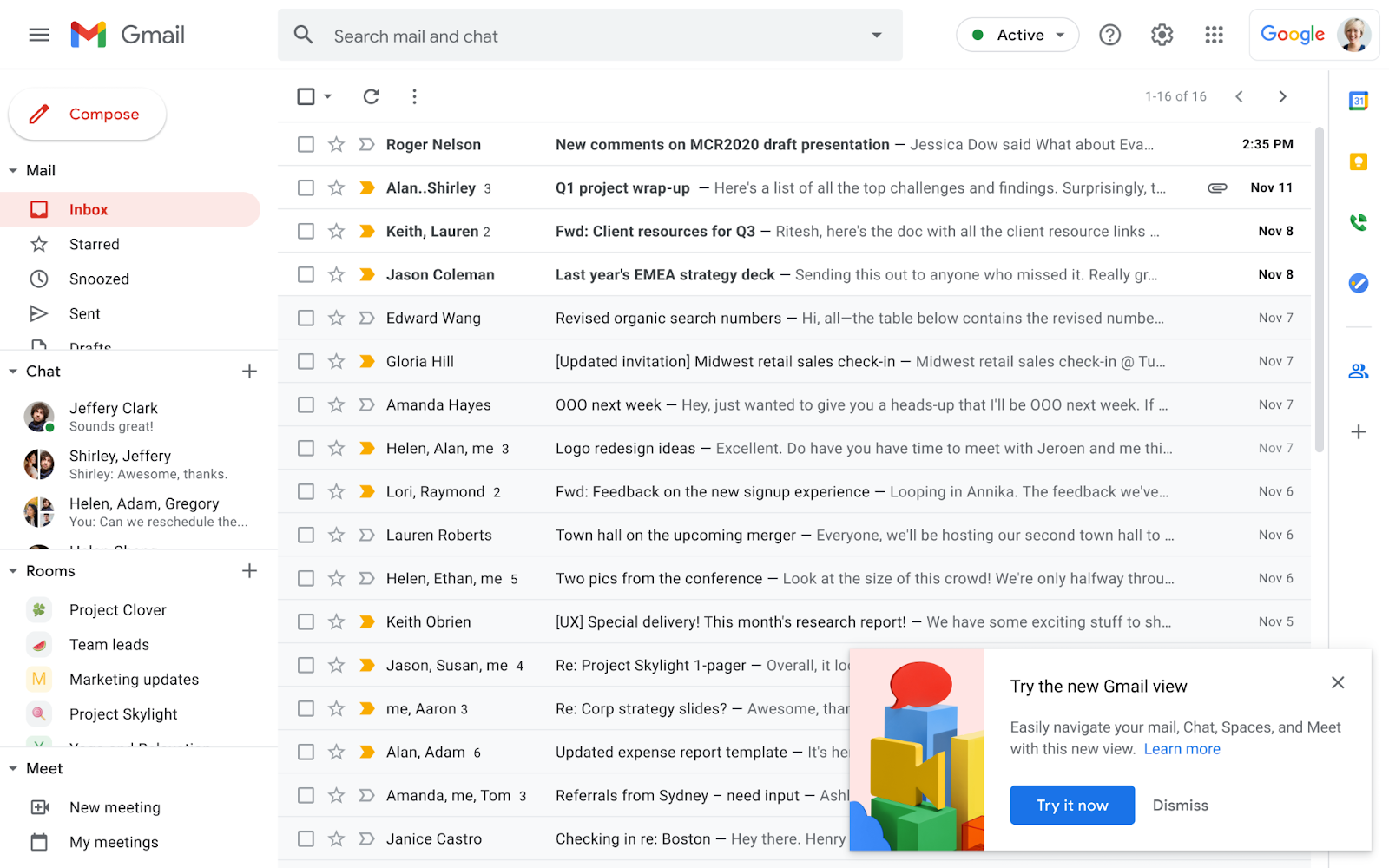 New Gmail look arriving