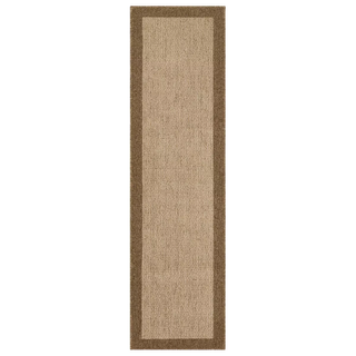 brown bordered runner entryway rug