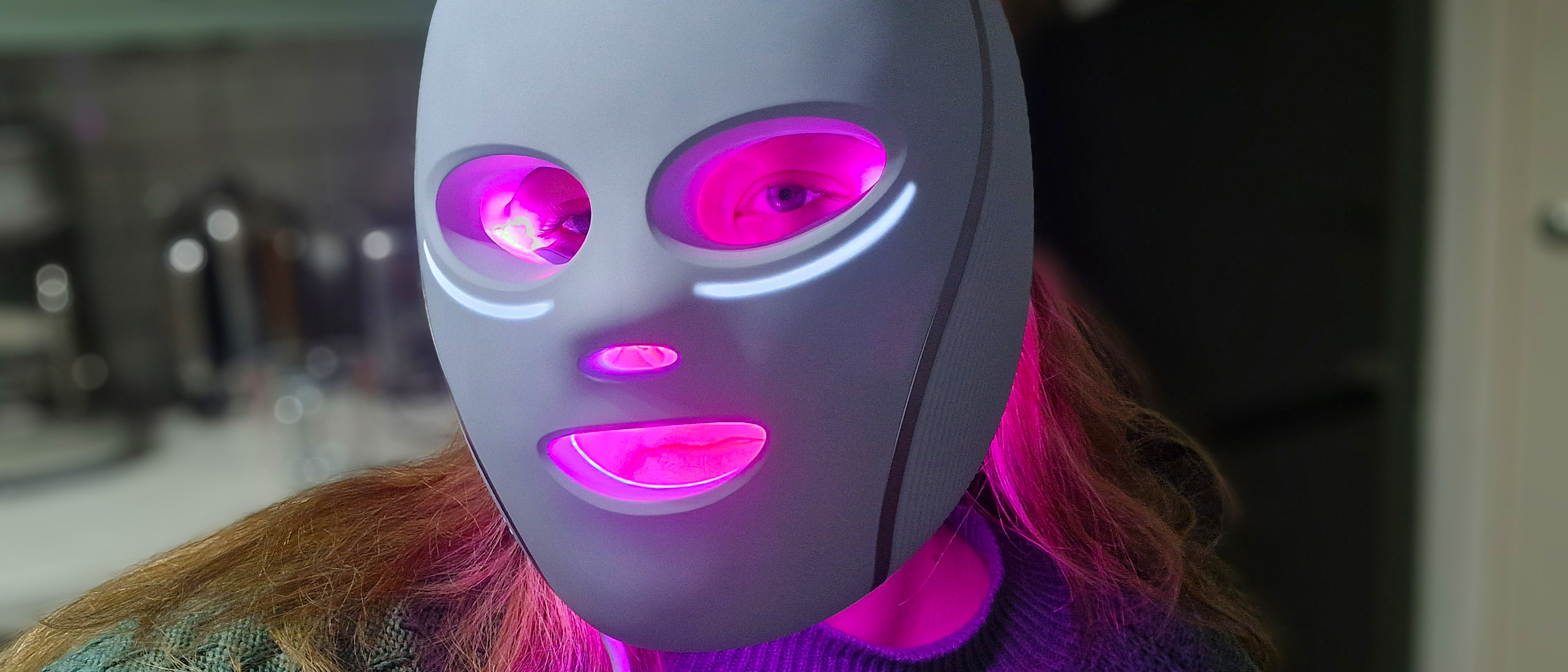 Shark CryoGlow being used with a pink light
