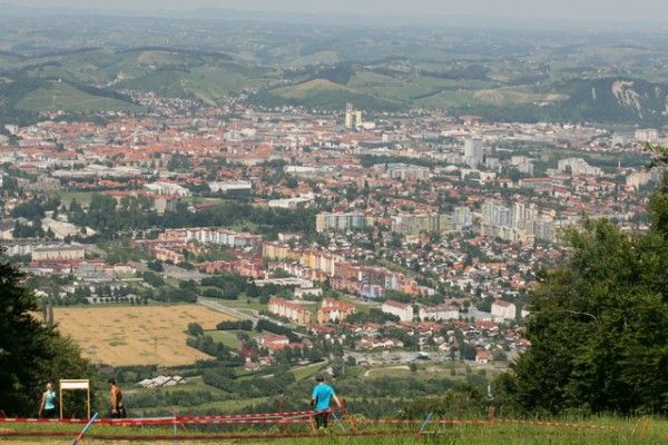 Maribor from the top of the course