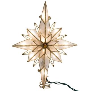 Pre-lit star tree topper