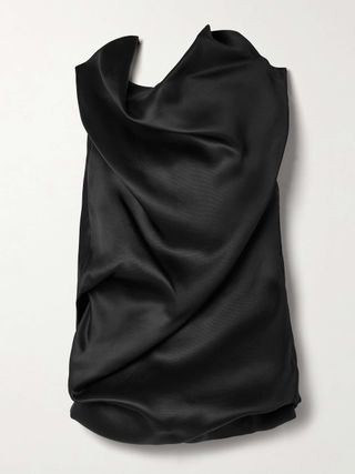 Luola Draped Silk-Gazar Blouse