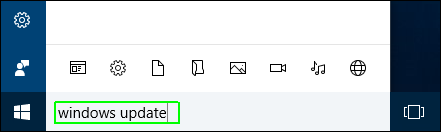 type windows update