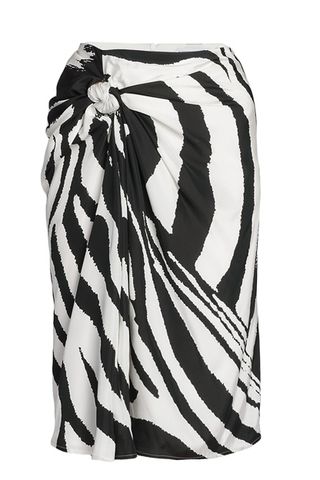 Bottega Veneta Zebra-Print Parachute Skirt