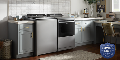 whirlpool 2 in1 washer and dryer in kitchen