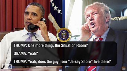 President Obama and Donald Trump chat on the phone, according to Conan