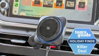 Car mount with deal badge