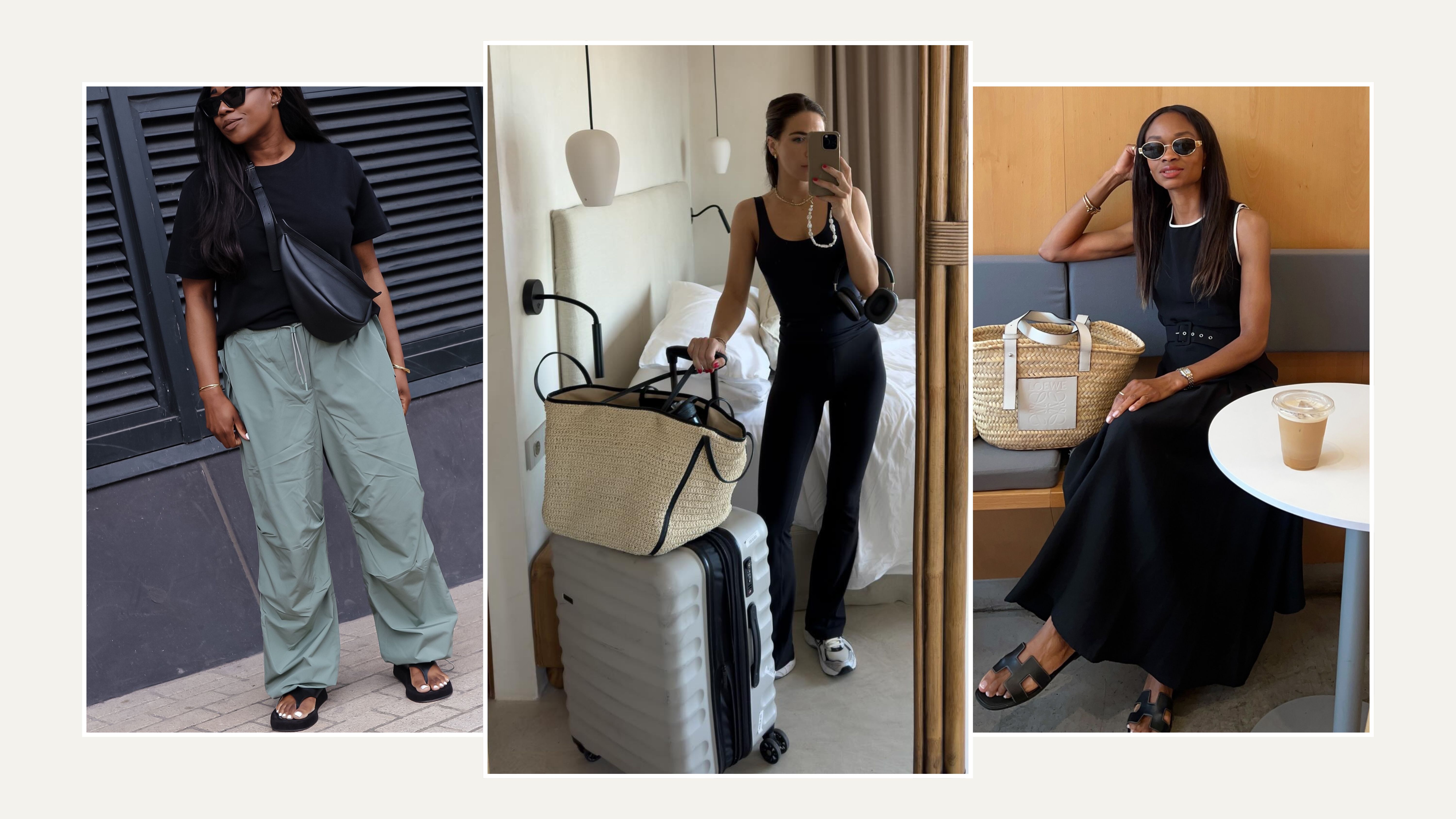 A selection of fashion people wear airports that are easy, chic and work for the airport