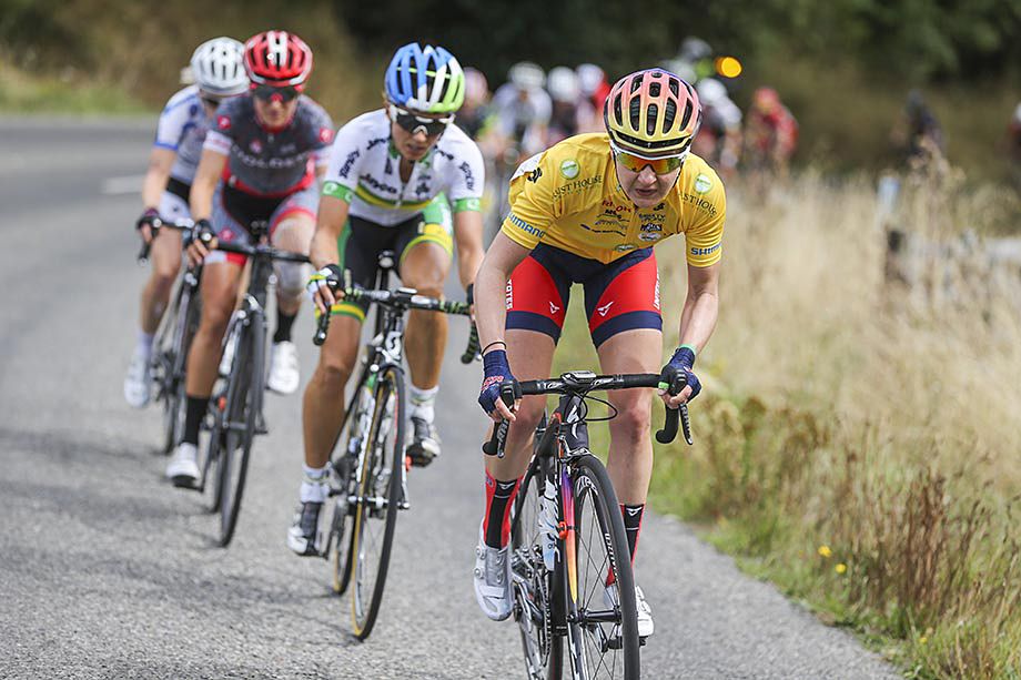 The yellow jersey was keen to drop a few competitors back in the main group