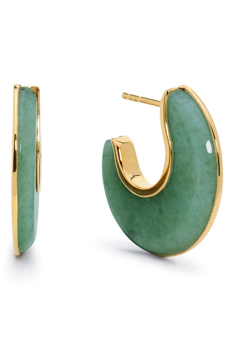 X Kate Young Stone Hoop Earrings