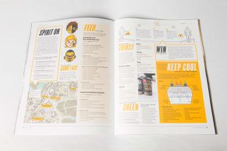 Layout itself dictated the content strategy in this college alumni magazine