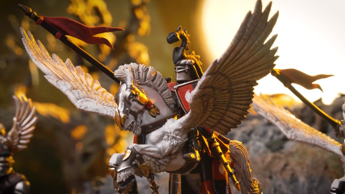 A Pegasus Knight flies forward