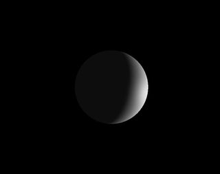 Venus' crescent appearance, April 2012.