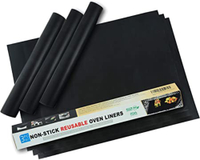 Shop the FitFabHome 3 Pack Large BPA/PFOA Free Non-Stick Oven Liners Mat BPA and PFOA Free