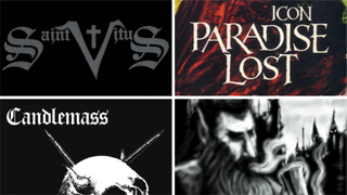 Covers of Saint Vitus' first album, Paradise Lost's Icon, Candlemass's Epicus Doomicus Metallicus and Electric Wizard's Dopethrone