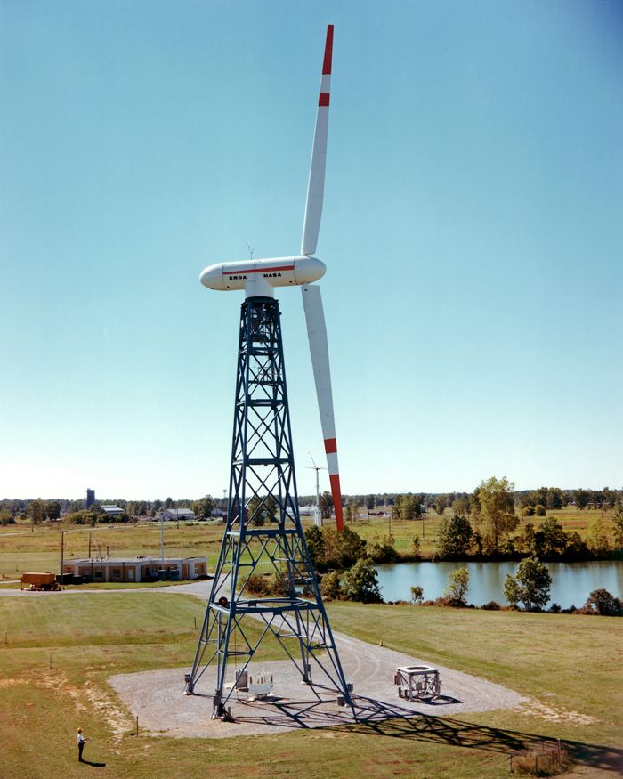 Space History Photo A 100kilowatt Wind Turbine Space