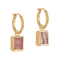 &nbsp;Mini Pyramid Charm Hoop Earrings, $110/£85| Missoma