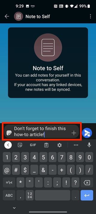 How To Send Note Yourself Signal 6