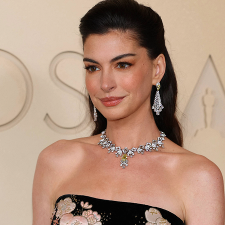 US actress Anne Hathaway attends the 98th Annual Academy Awards at the Dolby Theatre in Hollywood, California on March 15, 2026. (Photo by ANGELA WEISS / AFP via Getty Images