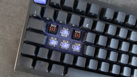 Logitech G512 X gaming keyboard on desk