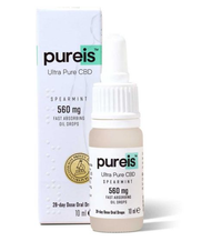 Pureis CBD 560mg 6.0% Spearmint Oil Drops 10ml -£66.00 | Boots