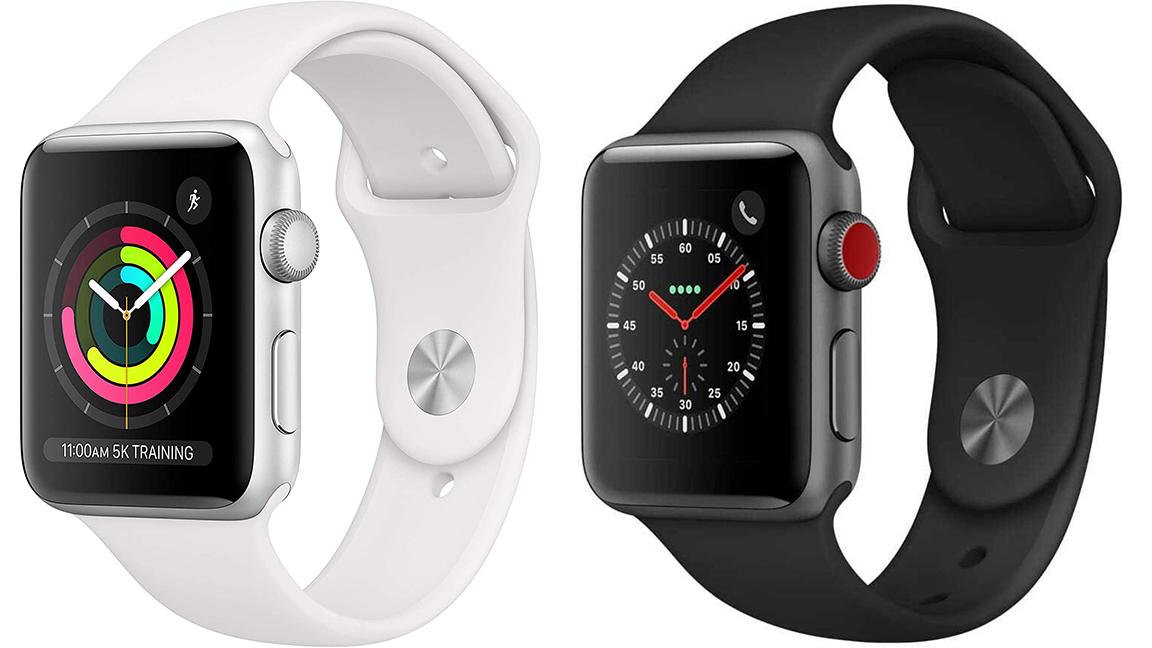 Apple Watch photos, in gray and silver