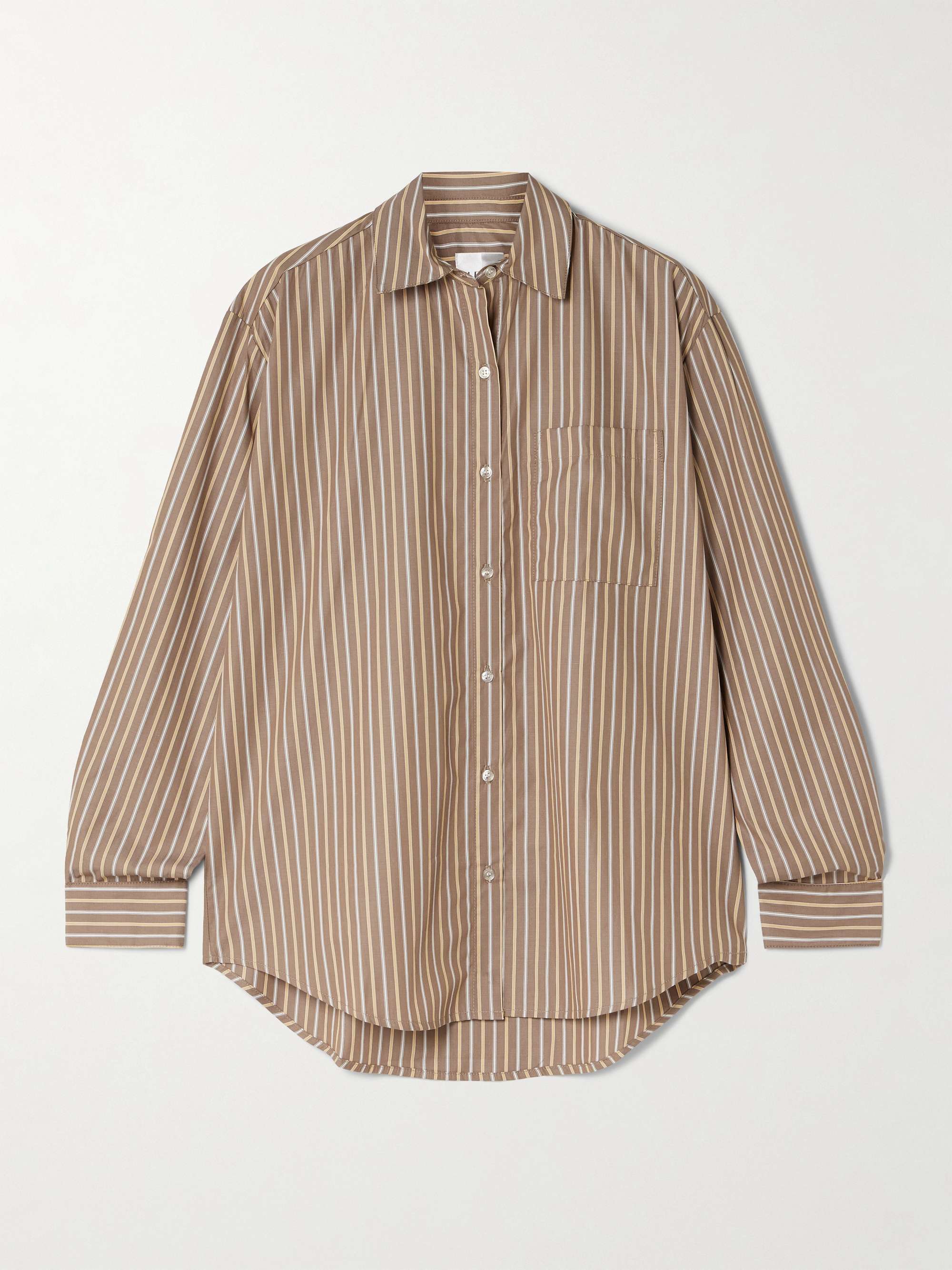 Yoshi Striped Cotton and Lyocell-Blend Poplin Shirt