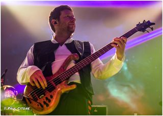 The bassist/vocalist for the jam band Moe. performing at Filmore in Philadephia, PA on Oct. 31, 2015.
