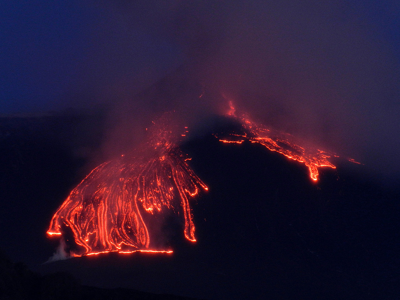 erupting volcanoes