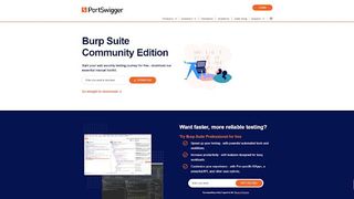 Website screenshot for Burp Suite Community Edition