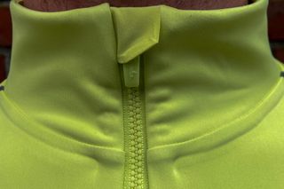 Image shows the collar of Rapha Men's Pro Team Long Sleeve Gore-Tex Infinium Jersey