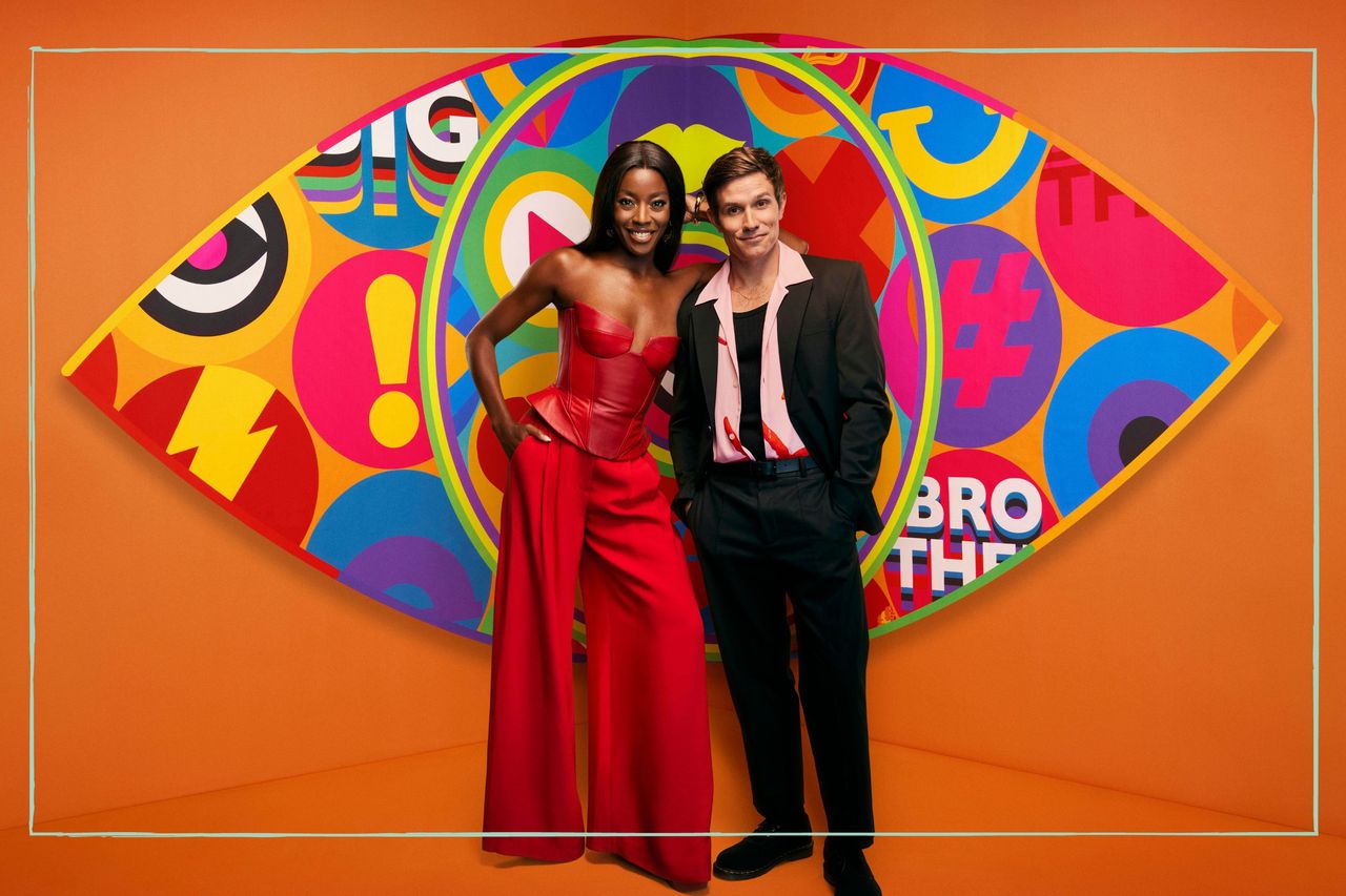 Big Brother 2023 presenters AJ Odudu and Will Best