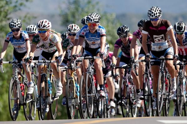 Early in the race, the front of the peloton was all Peanut Butter &amp; Co and Colavita.