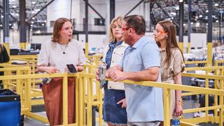 Tom's Guide mattress testers in the 3z factory learning about mattress production