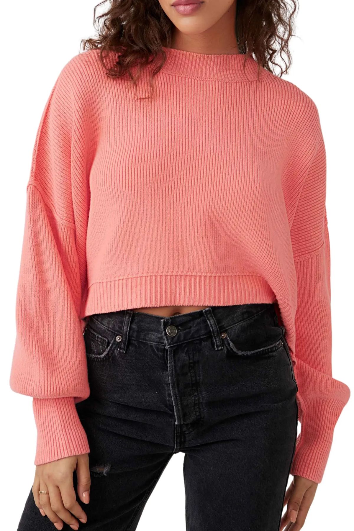 Free People Easy Street Crop Pullover