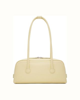 Beige soft baguette bag