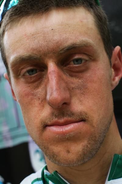 Martin Gilbert looking ready for a shower after the stage
