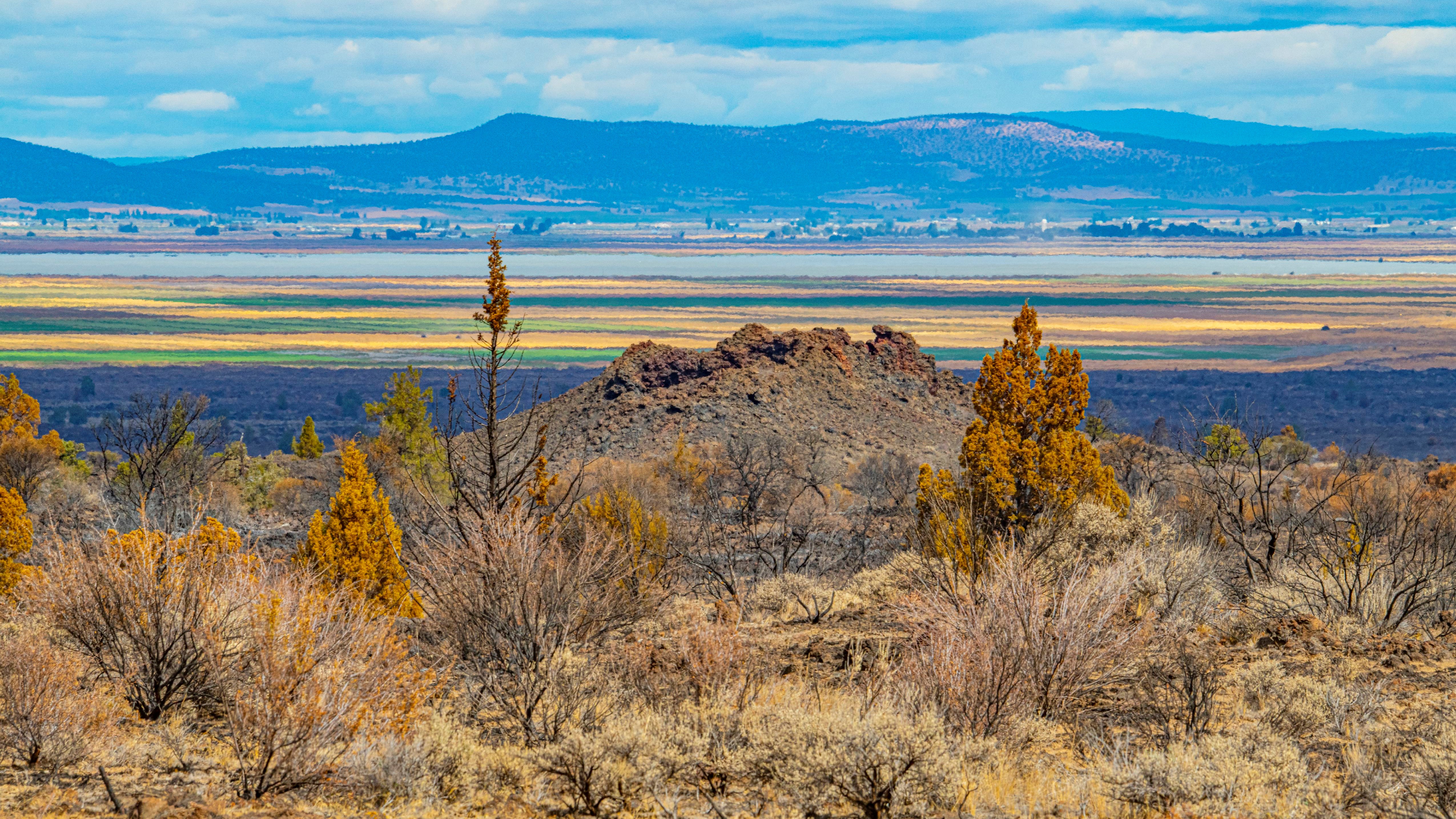 the annular solar eclipse will be visible from Lava Beds National Monument, a vast flat landscape.