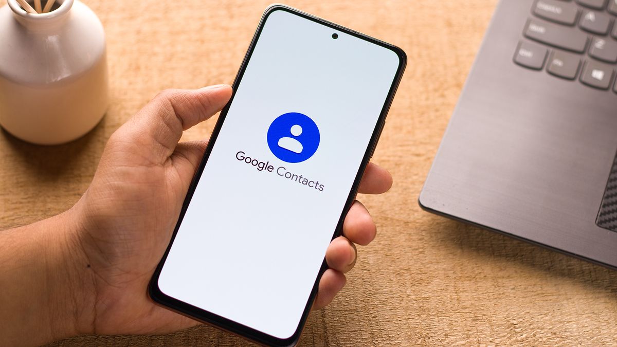 Google Contacts displayed on a smartphone