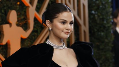 Selena Gomez attends the 28th Annual Screen Actors Guild Awards at Barker Hangar on February 27, 2022 in Santa Monica, California. 