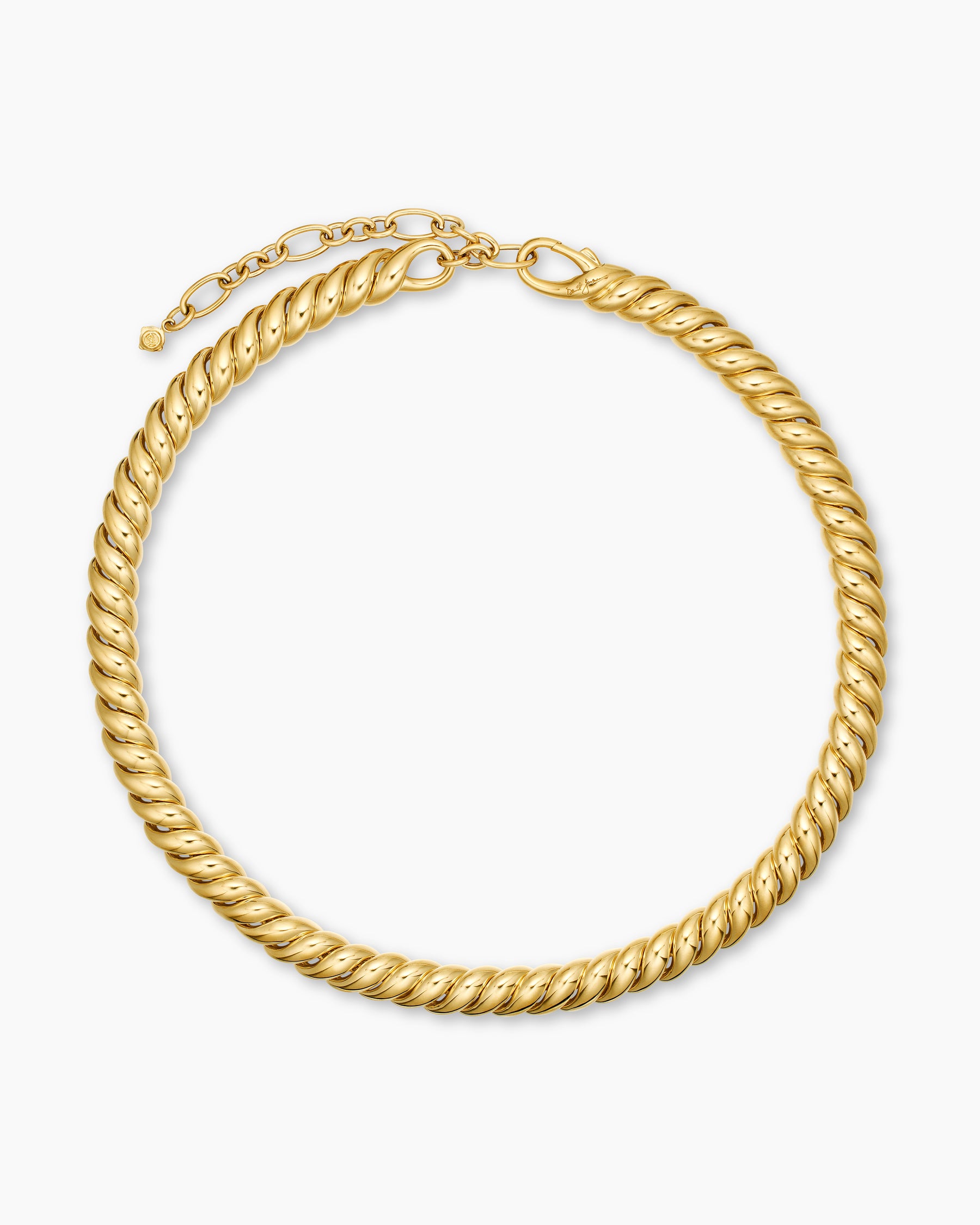 Sculpted Cable Necklace in 18k Yellow Gold, 8.5mm