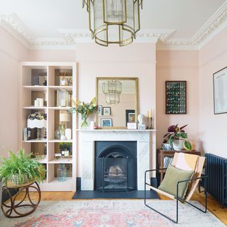 pink living room