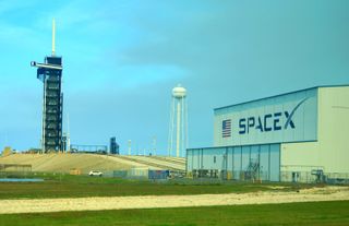 SpaceX building at Cape Canaveral, FL.