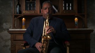 Donald Harrison playing a sax in Katrina: Come Hell or High Water