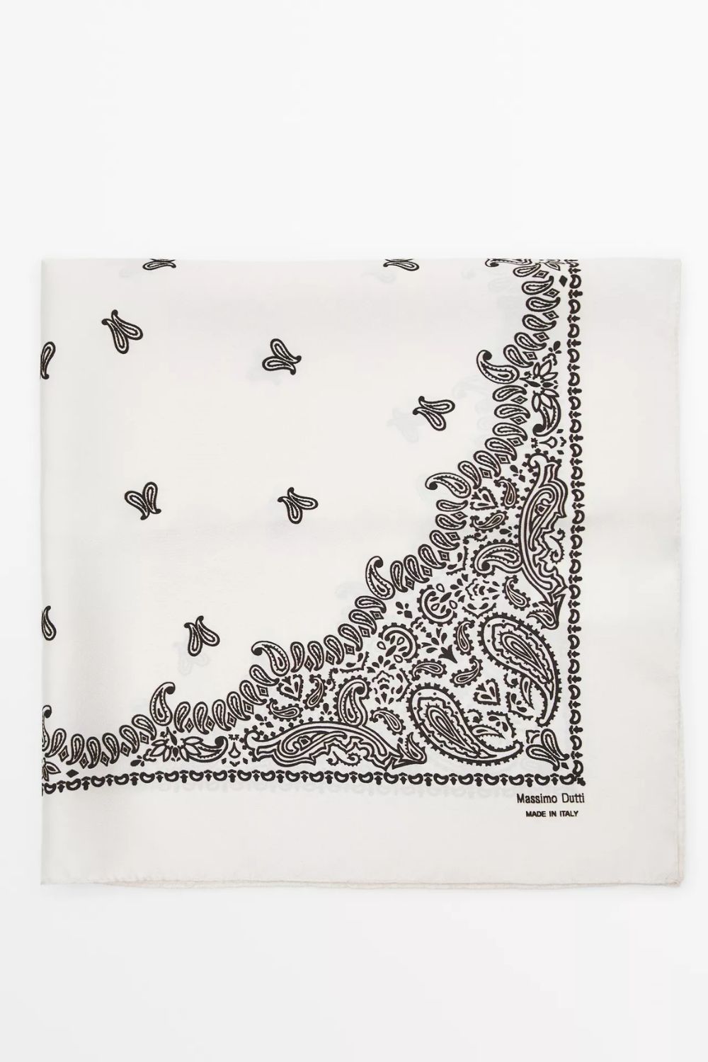 Massimo Dutti, 100% Silk Paisley Print Scarf