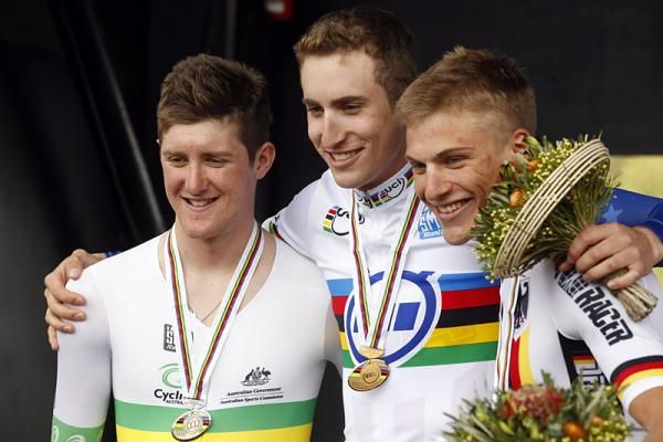 The event's first medals went to U23 time trial riders Luke Durbridge (Australia), Taylor Phinney (United States Of America) and Marcel Kittel (Germany).