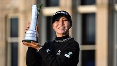 Lydia Ko with the AIG Women's Open trophy