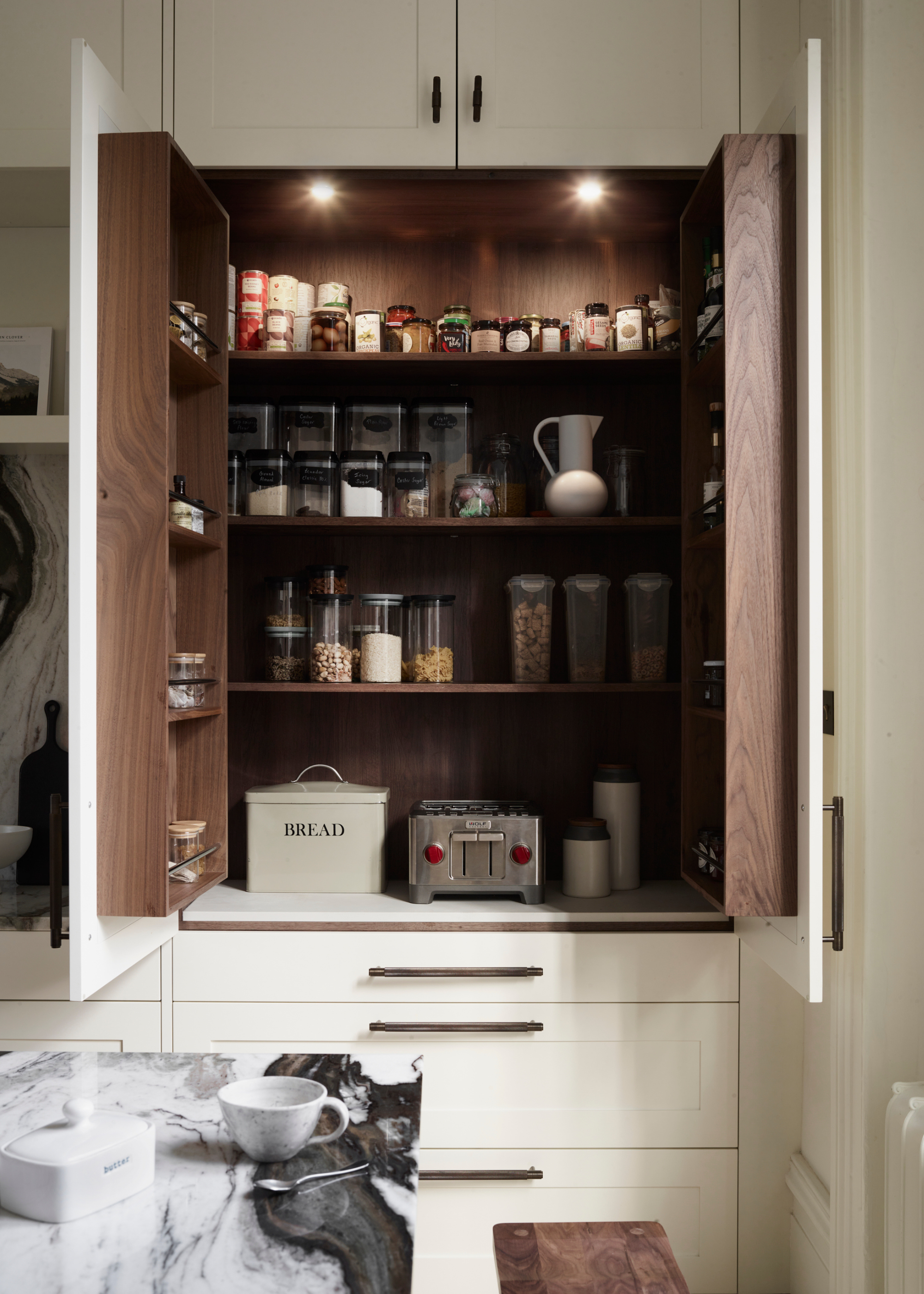 wide double door breakfast bar