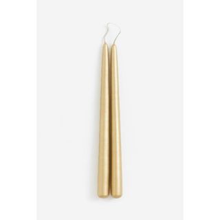 Gold taper candles.